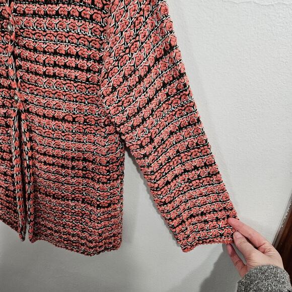 Skovhuus Womens Stripped Sweater Cardigan Denmark Pink Size Medium - Picture 5 of 6